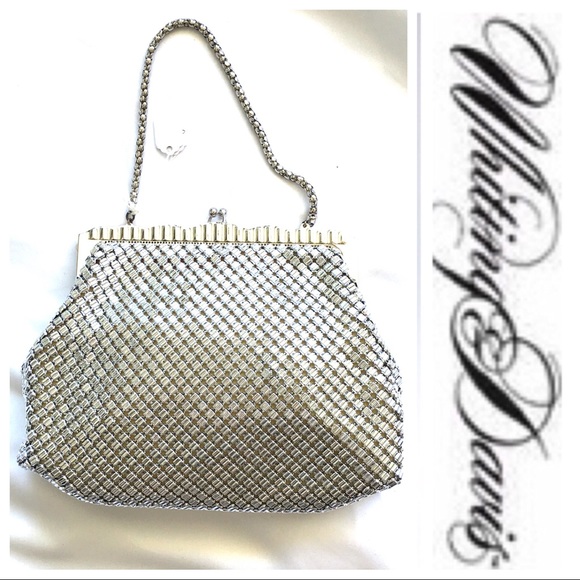 Whiting & David Handbags - Sale Vintage Whiting & Davis Silver Mesh Bag